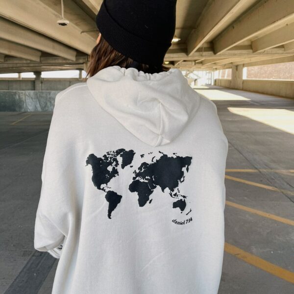 Every Nation Every Soul Puff-Print Hoodie , Daniel 7:14 , Sand ,