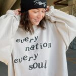 Every Nation Every Soul Puff-Print Hoodie , Daniel 7:14 , Sand ,