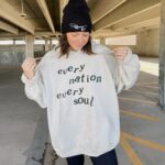 Every Nation Every Soul Puff-Print Hoodie , Daniel 7:14 , Sand ,