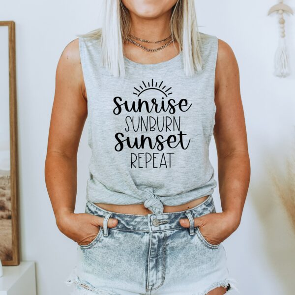 Sunrise Sunburn Sunset Repeat Tank Top - Summer Tank - Women'S Tank Top - Beach Tank Top - Summer Tank - Beach Tank - Lake Tank Top - Beach