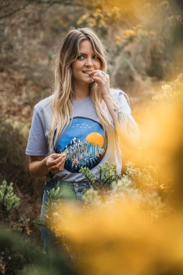 Unique Mountains T-Shirt For Women - Boho Shirt For Women - Gift Mountains Shirt For Women - Mountains Lover Gift - Sage Organic T-Shirt