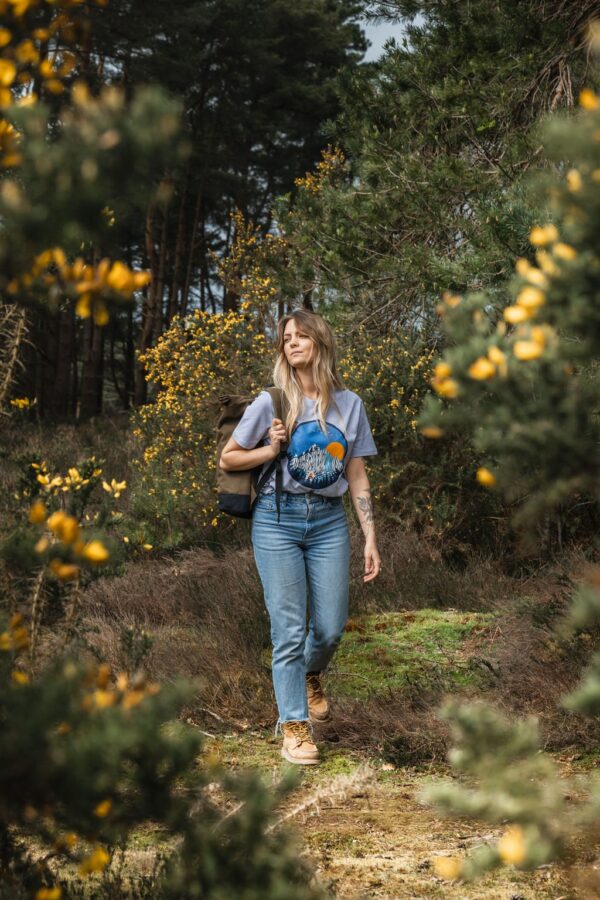 Unique Mountains T-Shirt For Women - Boho Shirt For Women - Gift Mountains Shirt For Women - Mountains Lover Gift - Sage Organic T-Shirt