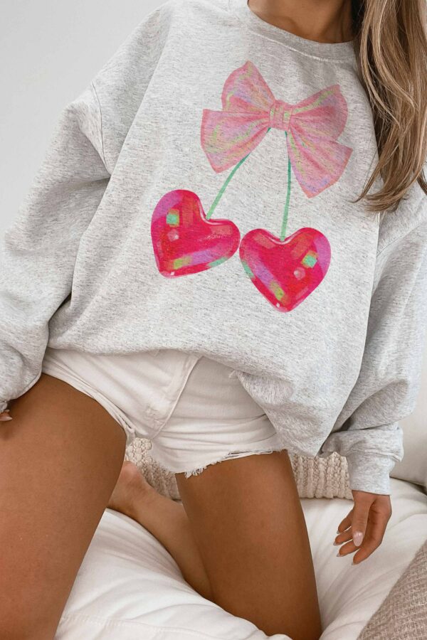 Cherry Sweatshirt Valentines Sweatshirt Lover Era Valentine Sweatshirt For Women Valentines Day Sweatshirt Valentines Sweater Disco Girl Era