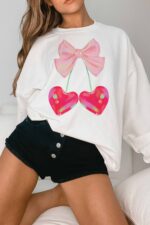 Cherry Sweatshirt Valentines Sweatshirt Lover Era Valentine Sweatshirt For Women Valentines Day Sweatshirt Valentines Sweater Disco Girl Era