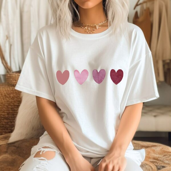 Comfort Colors® Water Color Heart T Shirt, Heart Shirt, Valentine Day Shirt, Aesthetic Shirt, Heart Love Shirt, Valentine Pink Heart Shirt