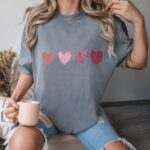 Comfort Colors® Water Color Heart T Shirt, Heart Shirt, Valentine Day Shirt, Aesthetic Shirt, Heart Love Shirt, Valentine Pink Heart Shirt