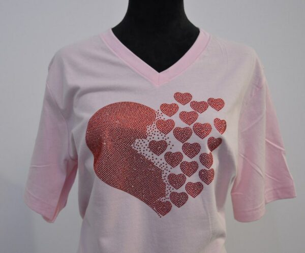 Rhinestone Hearts Shirt,Sweatshirt, Love Rhinestone Sweatshirt