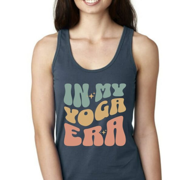 In My Yoga Era Meditation Namaste Tank Top, Yoga Instructor Tank Top, Yoga  Shirt, Workout Racerback Tank Top For Woman  Wavy Letters Yoga,