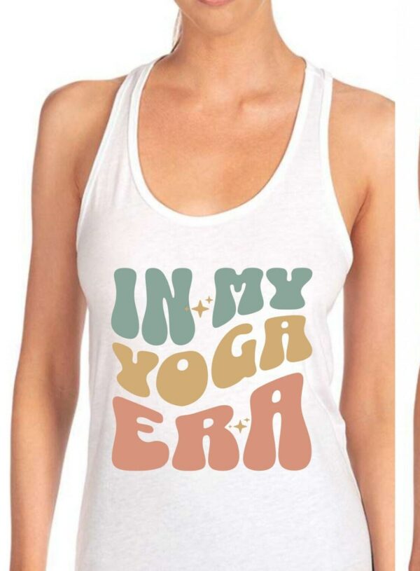 In My Yoga Era Meditation Namaste Tank Top, Yoga Instructor Tank Top, Yoga  Shirt, Workout Racerback Tank Top For Woman  Wavy Letters Yoga,