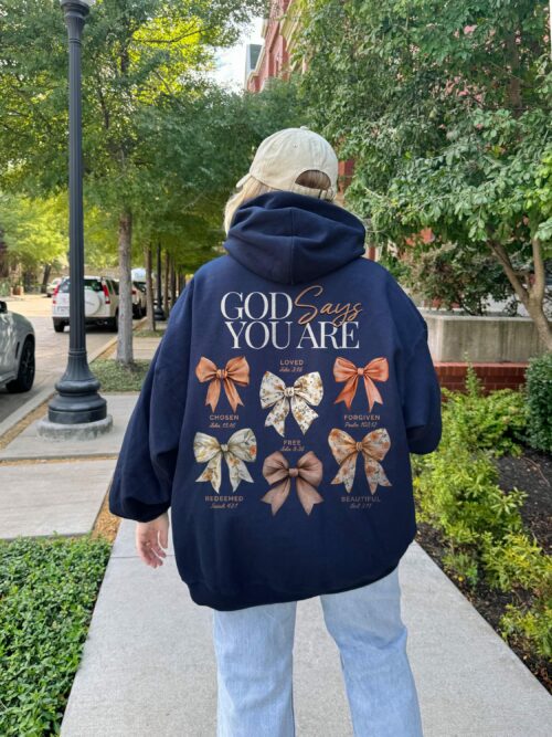 Christian Sweatshirts Bible Verse Hoodie Sweatshirt Christian Hoodie Religious Christian Gifts For Her Religious Apparel Baptism Godly Gifts