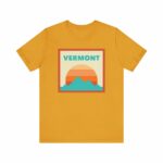 Retro Vermont T-Shirt, Mountain Sun Tee, Unisex Graphic Shirt, Vintage Vermont Top, Outdoor Adventure Clothing