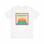 Retro Vermont T-Shirt, Mountain Sun Tee, Unisex Graphic Shirt, Vintage Vermont Top, Outdoor Adventure Clothing