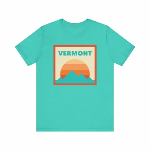 Retro Vermont T-Shirt, Mountain Sun Tee, Unisex Graphic Shirt, Vintage Vermont Top, Outdoor Adventure Clothing