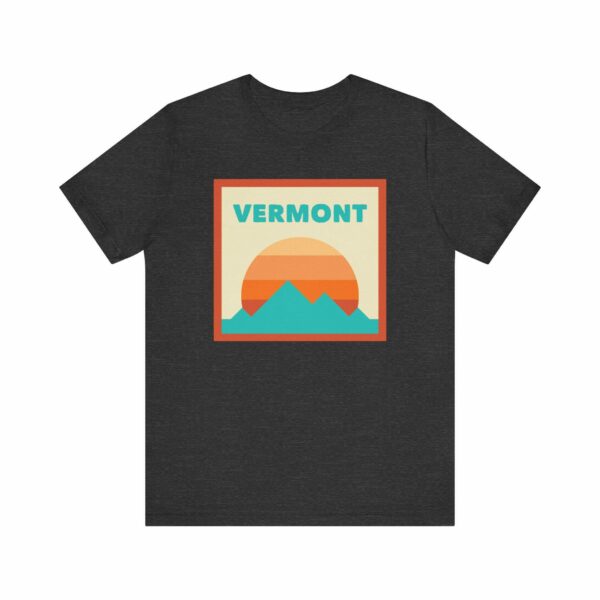 Retro Vermont T-Shirt, Mountain Sun Tee, Unisex Graphic Shirt, Vintage Vermont Top, Outdoor Adventure Clothing