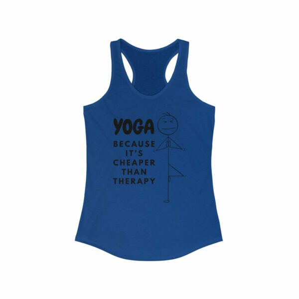 Yoga Because It'S Cheaper Than Therapy Women'S Tank Top, Racerback Tank, Fitness Workout Shirt, Gym Clothes, Yoga Lover Gift, Meditation Top